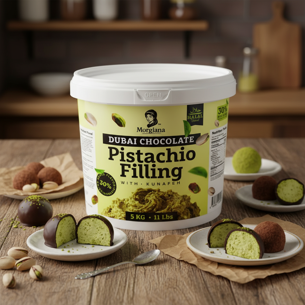 Morgiana Professionele Bakstabiele Dubai Chocolade Pistache Kunafeh Vulling