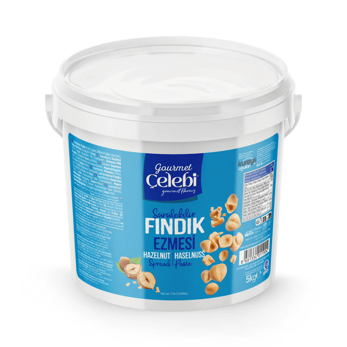 Celebiogullari Professional Hazelnut Spread (50% Hazelnut) - 500g, 1kg & 5kg Buckets - TryAladdin