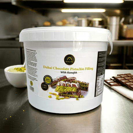 Malak Dubai Chocolate Pistachio Filling with with Kunafeh - 20% Pistachio - TryAladdin