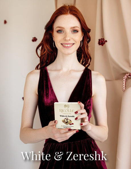 Ricolle White Chocolate with Zereshk Grape - 100gr - TryAladdin