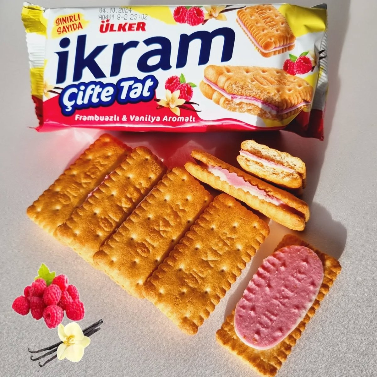 Ulker | Ikram Biscuits with Raspberry and Vanilla - TryAladdin