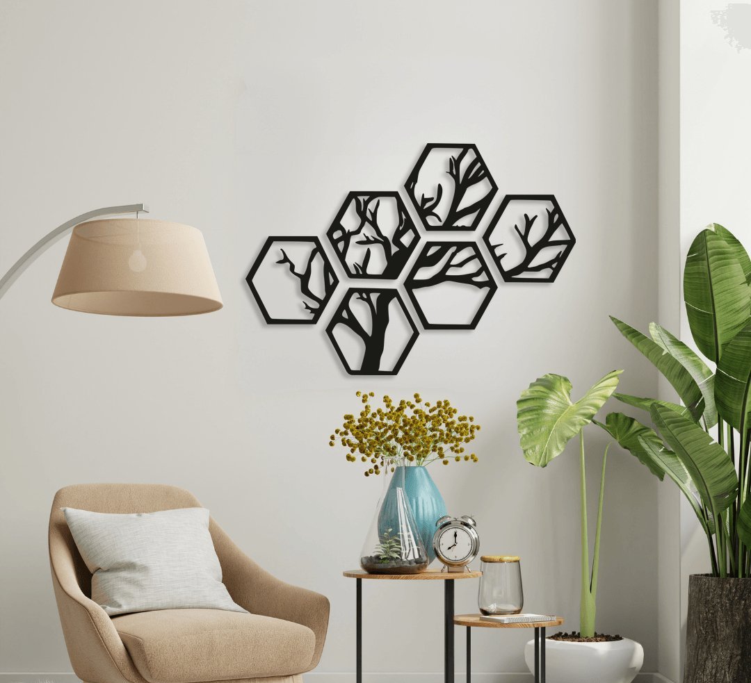 NR Dizayn | Tree 6 Piece Decorative Metal Wall Art - TryAladdin