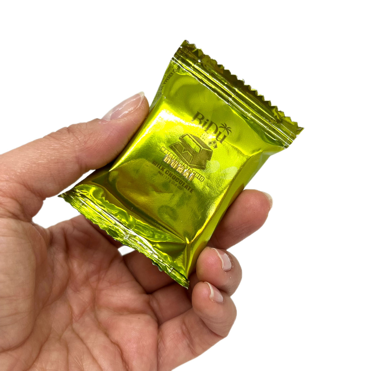 BiDu Premium Dubai-stijl melkchocolade met pistache & geschaafd tarwe - 17g