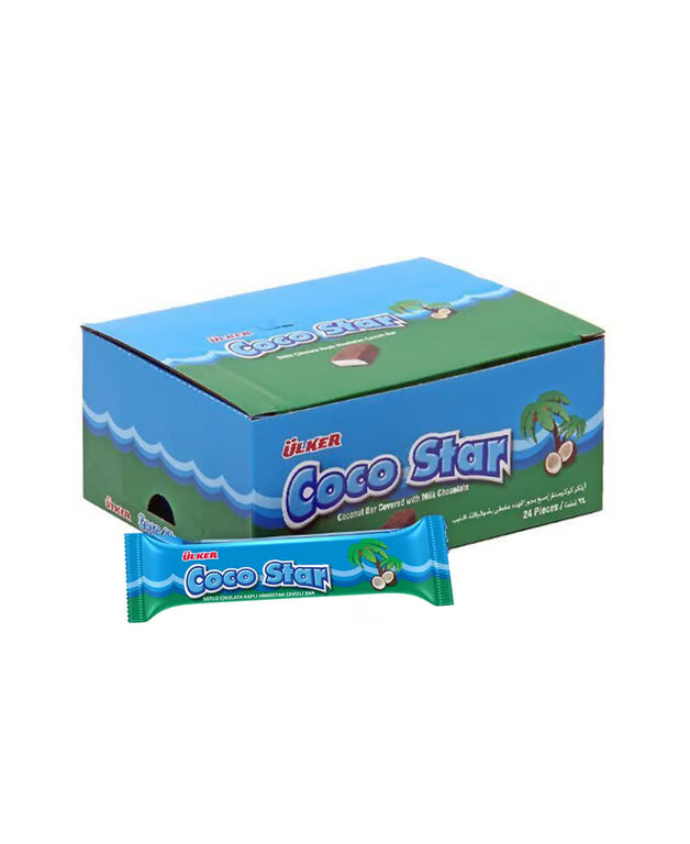 Oekel | Cocostar Chocoladereep met Kokosnoten 25g