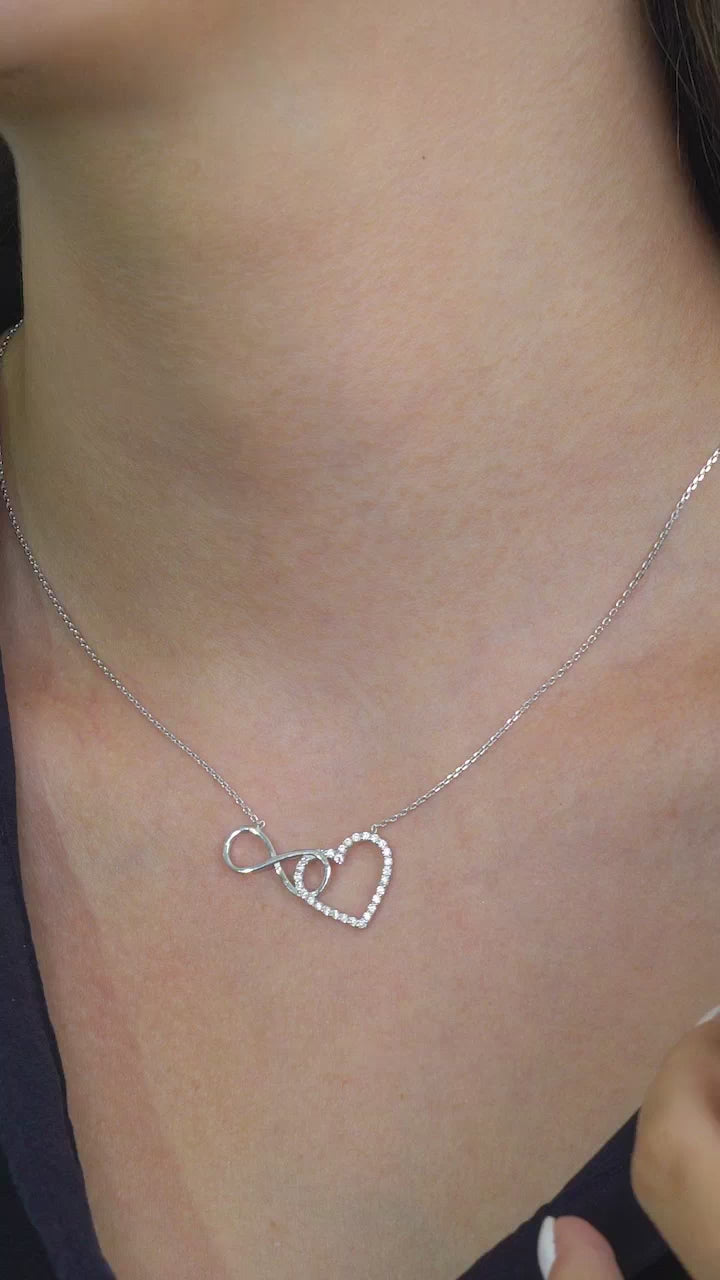 Taki | Hart Vastgemaakt aan Eeuwige Liefde Zilveren Hart Ketting Valentijns Geschenk