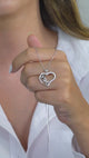 Taki | Zilveren Ketting met Roos van Mijn Hart Steen, Valentijns Geschenk