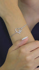 Taki | Hart met Sneeuwvlok Zilveren Armband Valentijns Geschenk